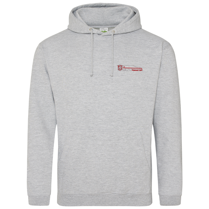 Classic pouch pocket hooded sweatshirt with club logo embroidered to left breast