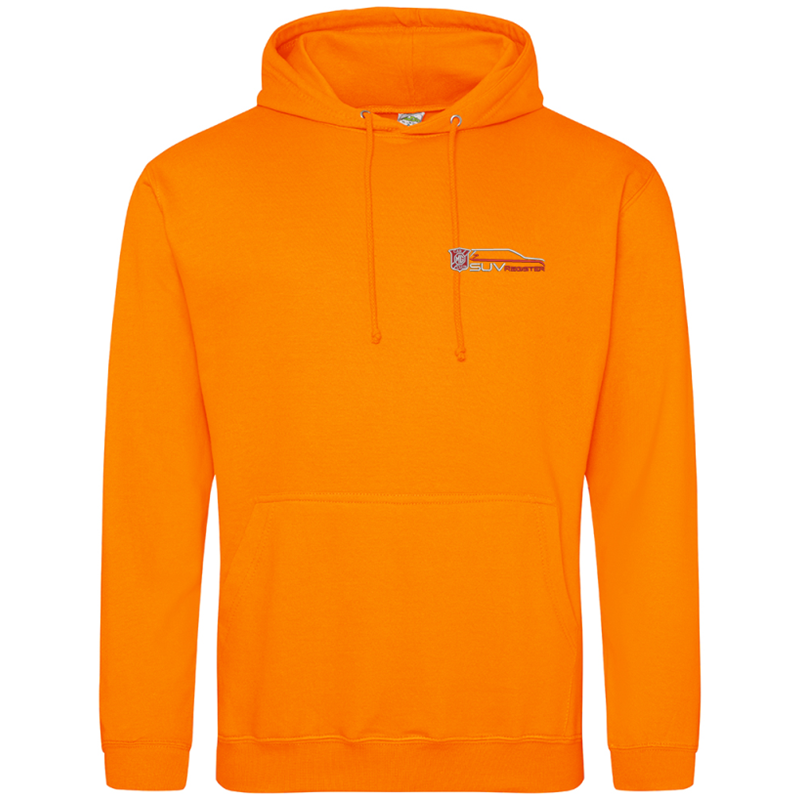 Classic pouch pocket hooded sweatshirt with club logo embroidered to left breast