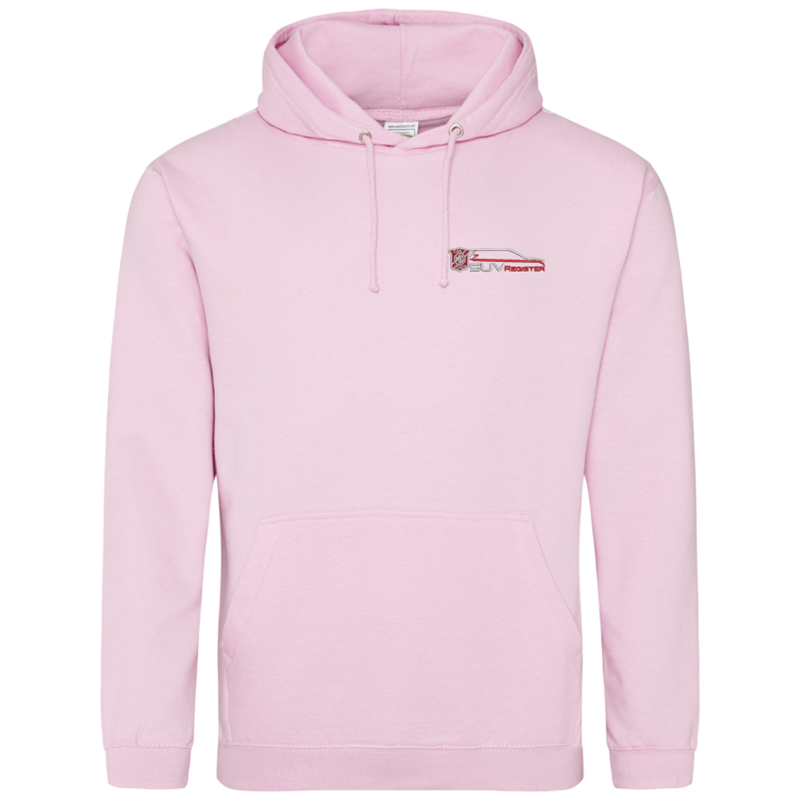 Classic pouch pocket hooded sweatshirt with club logo embroidered to left breast