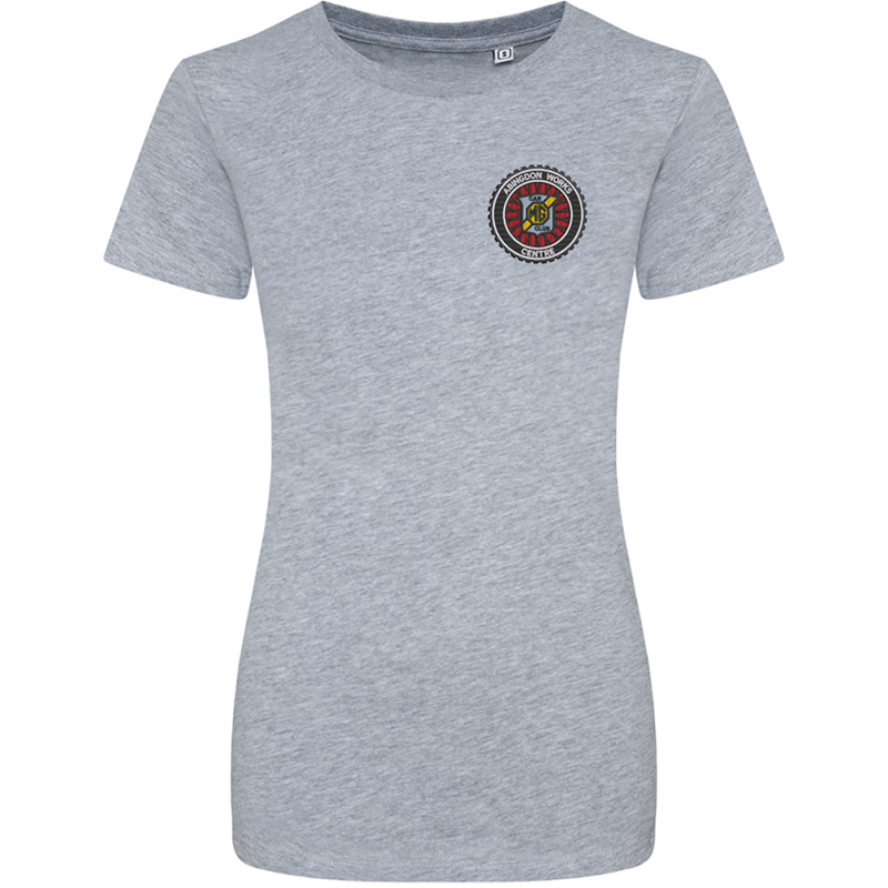 Crew neck, ladies fit, cotton t shirt with club logo embroidered to left breast.