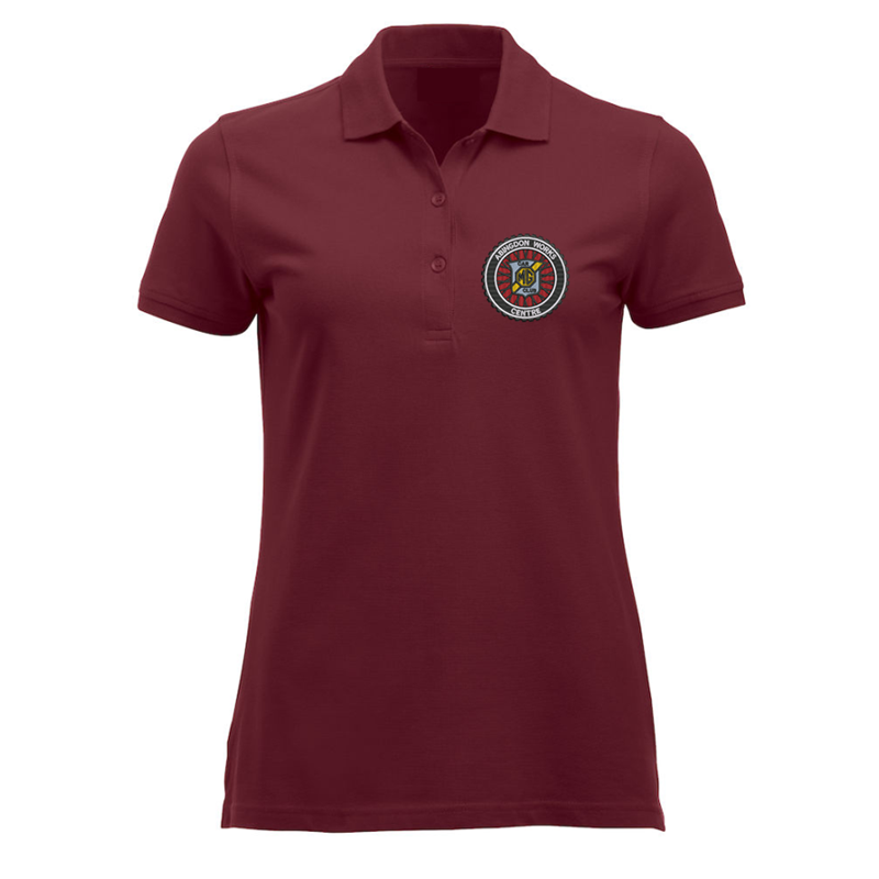 Polyester/Cotton polo-shirt in ladies fit, with embroidery of club logo left breast