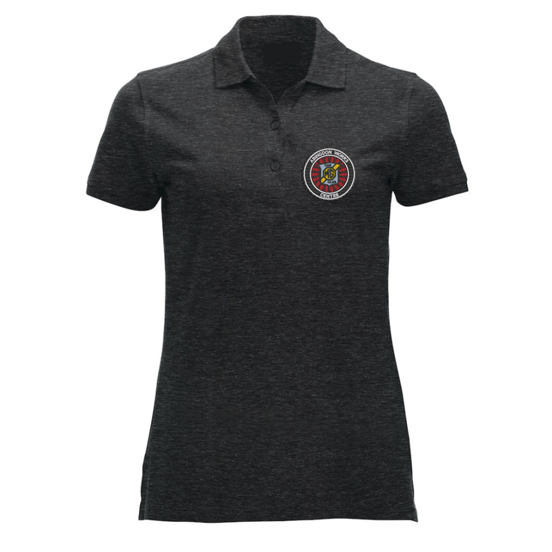 Polyester/Cotton polo-shirt in ladies fit, with embroidery of club logo left breast