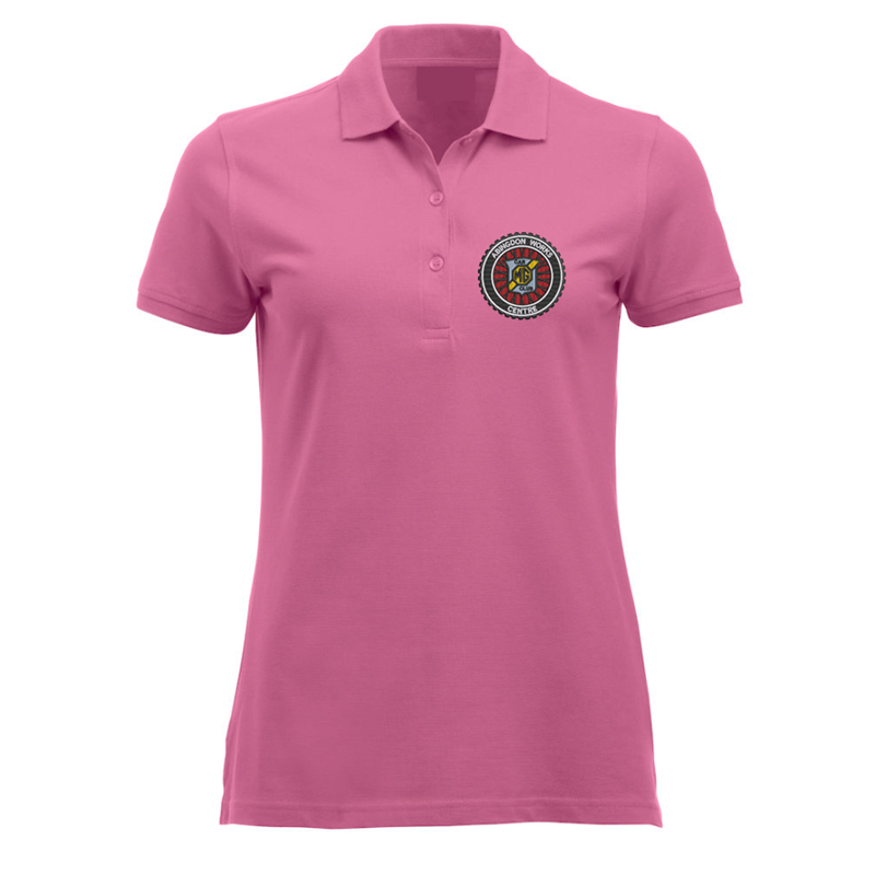 Polyester/Cotton polo-shirt in ladies fit, with embroidery of club logo left breast