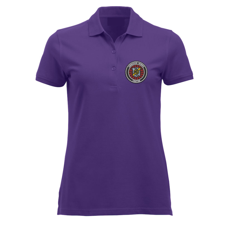 Polyester/Cotton polo-shirt in ladies fit, with embroidery of club logo left breast