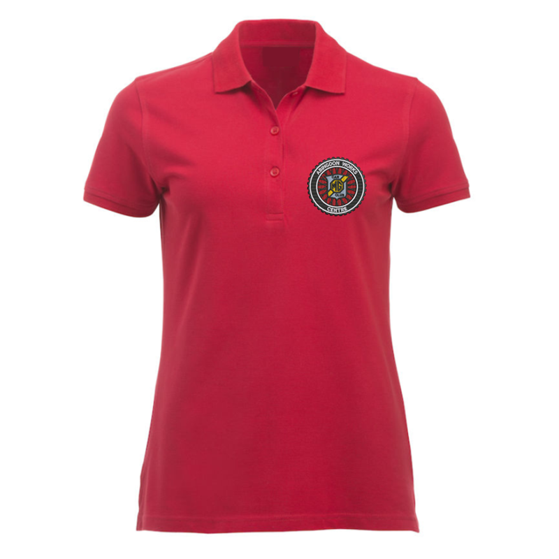 Polyester/Cotton polo-shirt in ladies fit, with embroidery of club logo left breast