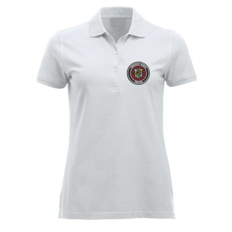 Polyester/Cotton polo-shirt in ladies fit, with embroidery of club logo left breast