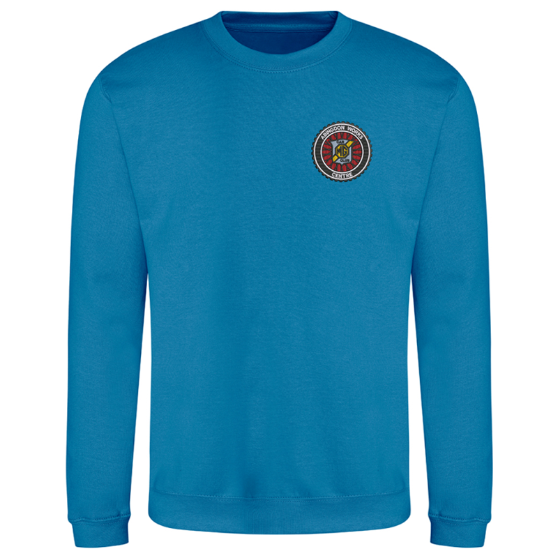 Polyester/Cotton mix, crew neck sweatshirt, Unisex fit, embroidered with logo to the left breast.