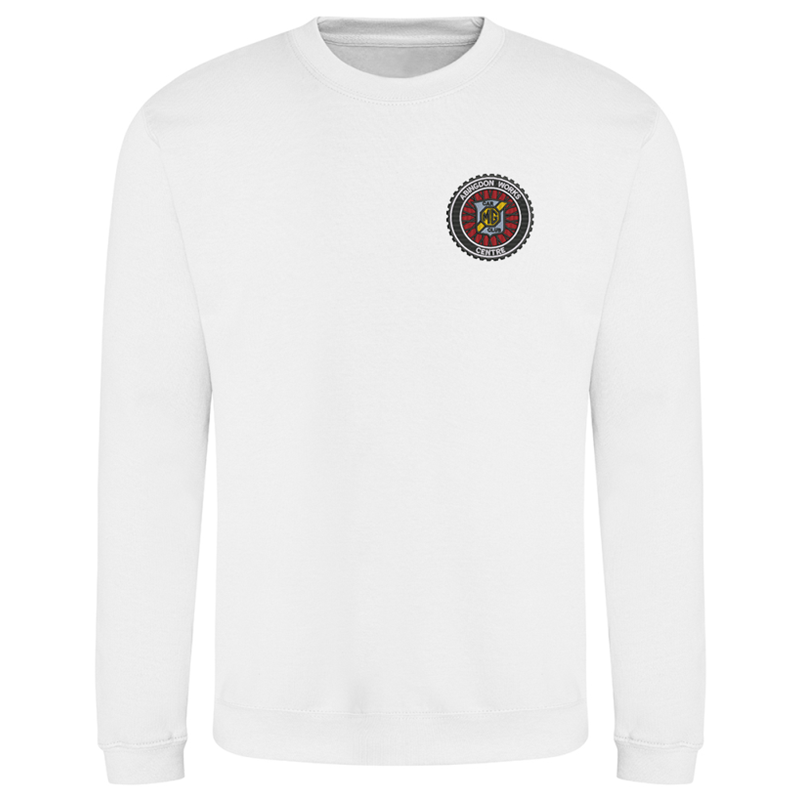 Polyester/Cotton mix, crew neck sweatshirt, Unisex fit, embroidered with logo to the left breast.