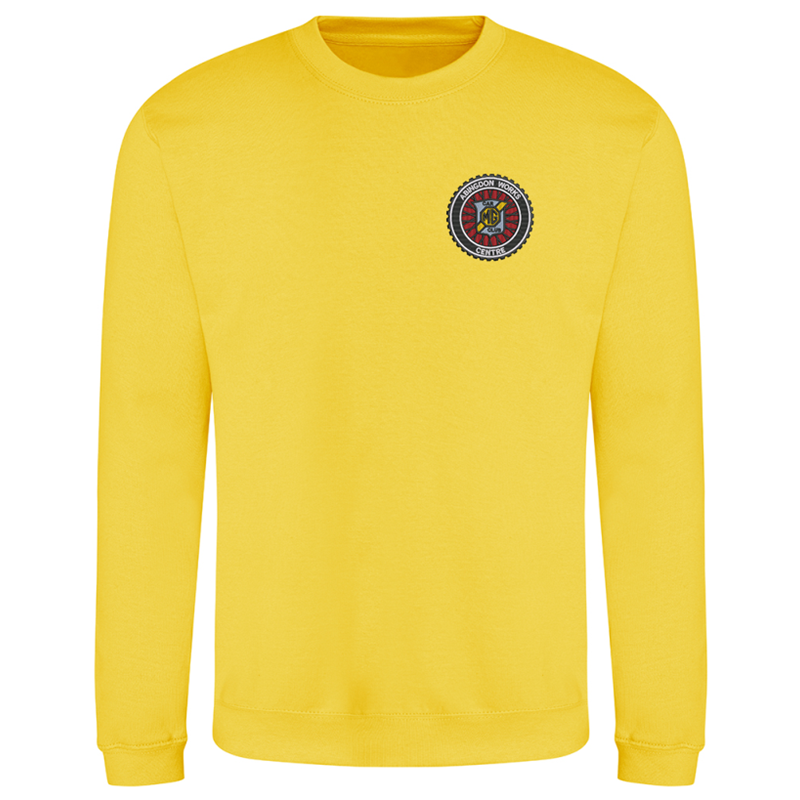 Polyester/Cotton mix, crew neck sweatshirt, Unisex fit, embroidered with logo to the left breast.