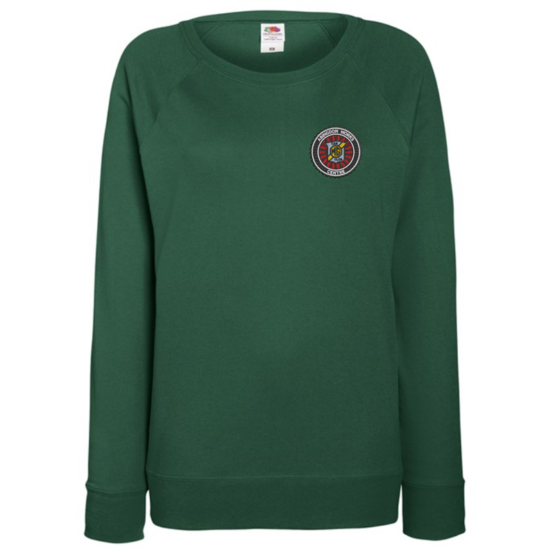 Poly/Cotton crew neck sweatshirt in ladies fit, embroidered with logo to left breast.