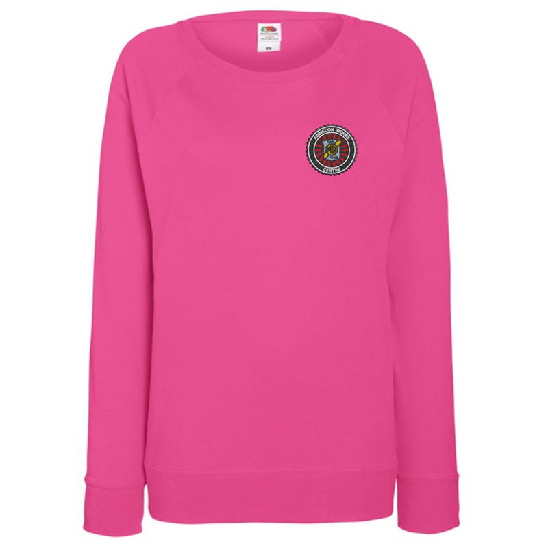 Poly/Cotton crew neck sweatshirt in ladies fit, embroidered with logo to left breast.
