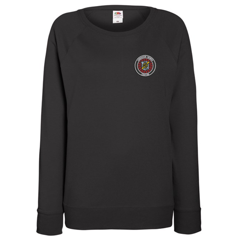 Poly/Cotton crew neck sweatshirt in ladies fit, embroidered with logo to left breast.