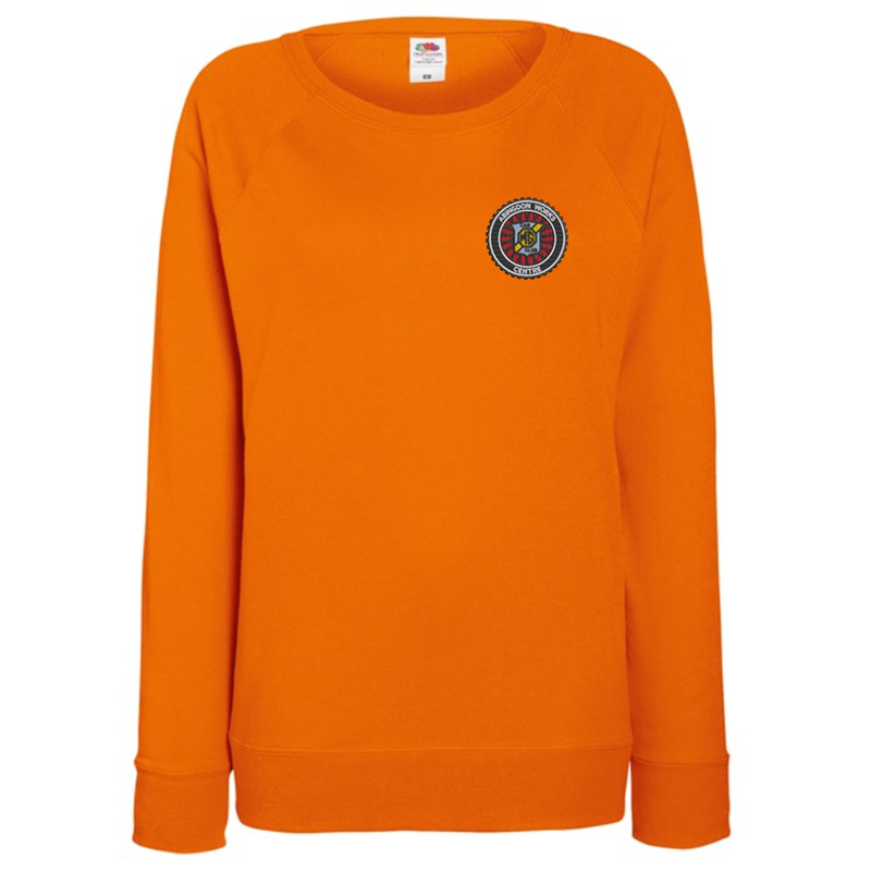 Poly/Cotton crew neck sweatshirt in ladies fit, embroidered with logo to left breast.
