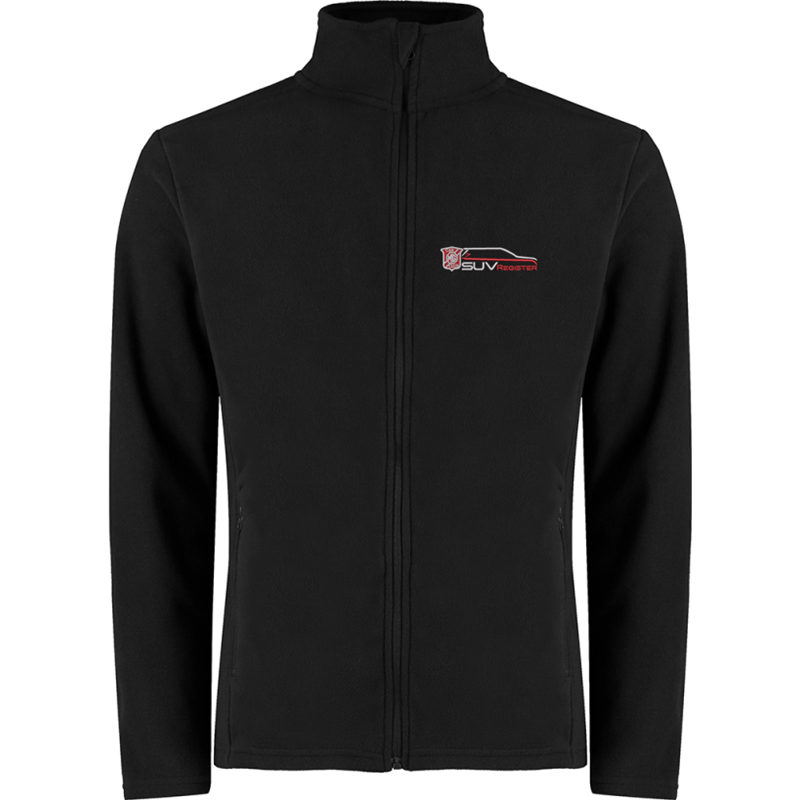 Full zip polar fleece jacket embroidered club logo to left breast