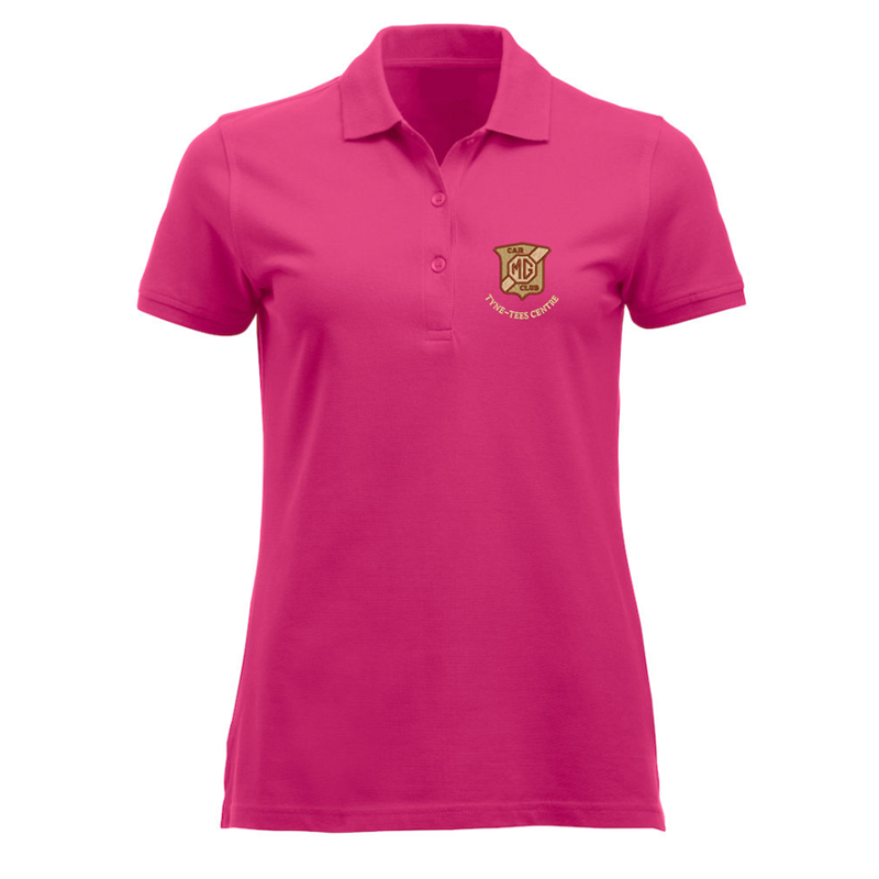 Polycotton poloshirt, ladies sizing XS - 4XL, embroidered logo to left breast