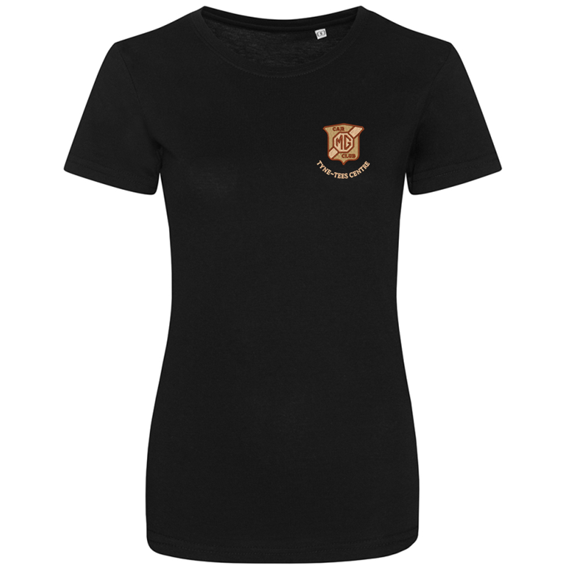 Cotton T Shirt, ladies sizing S - 3XL, embroidered logo to left breast
