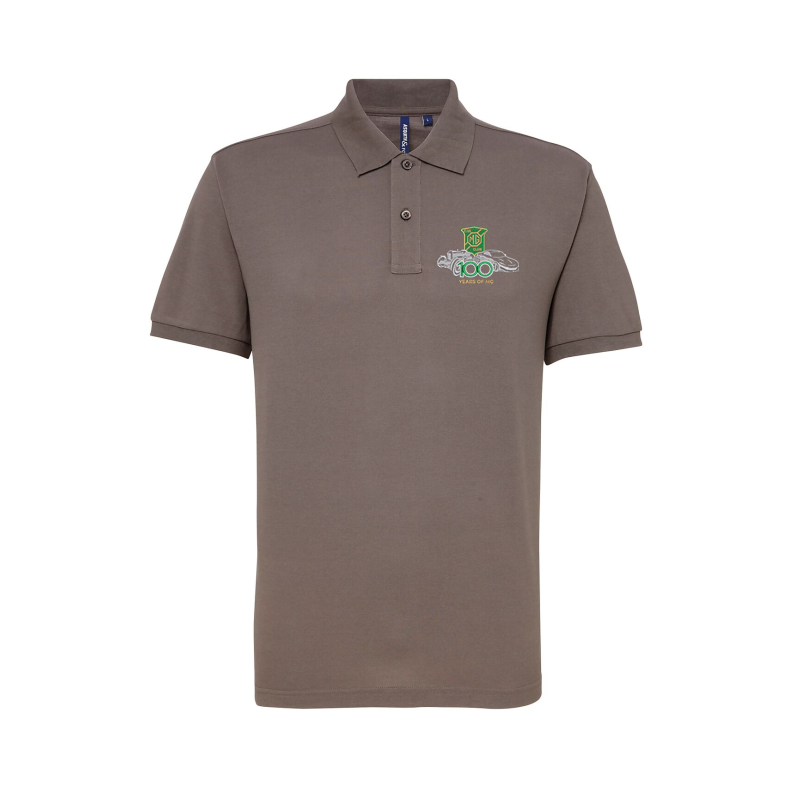 Mens polycotton poloshirt embroidered with logo to left breast. Available in Navy (S - 5XL), Slate, Khaki and Olive (S - 3XL) (Olive is 100% Cotton)