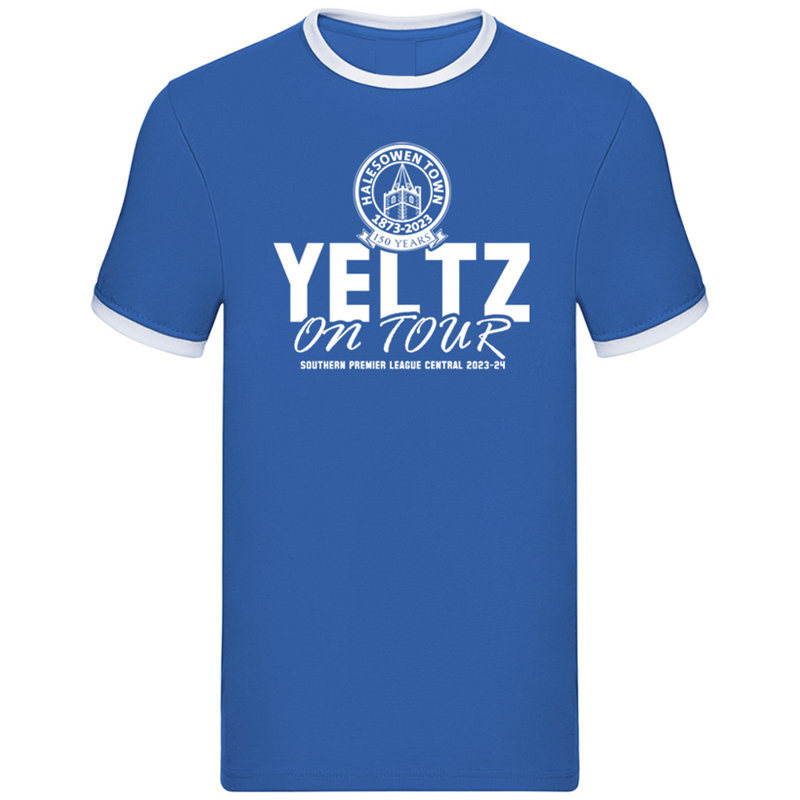 Crew Neck ringer t shirt with print front and back