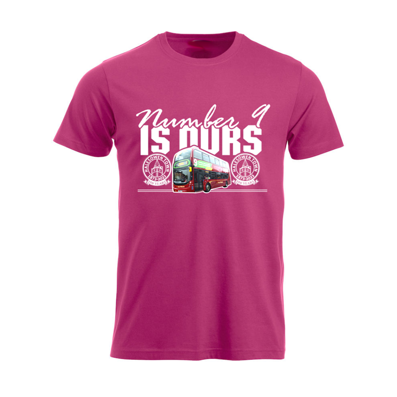 Premium cotton crew neck t shirt printed No 9 design to front. Available in Youths, Mens/Unisex and Ladies sizes.