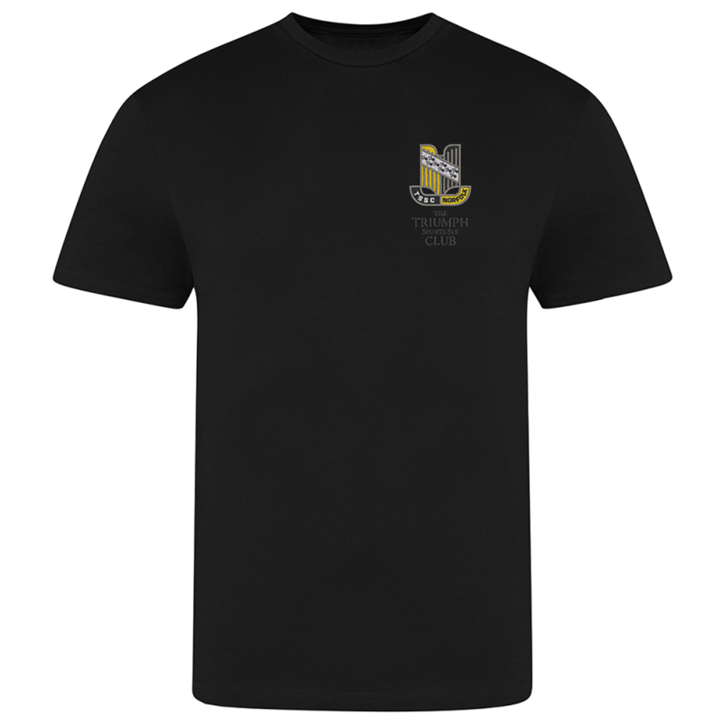 Please consult your AO for your preferred area colour Cotton Crew neck T-shirt with your choice of Triumph logo embroidered to the left breast. Colour text will be changed on dark colour garments to white.