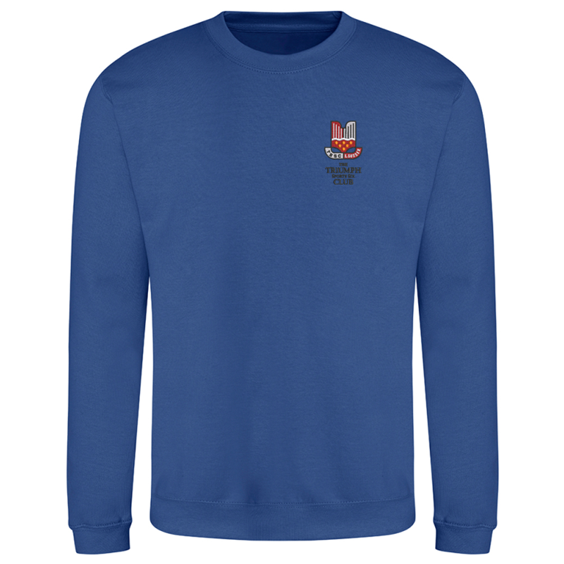 Please consult your AO for your preferred area colour Crew neck unisex sweatshirt, polyester/cotton fabric, embroidered with club logo of your choice. Colour text will be changed on dark colour garments to white.