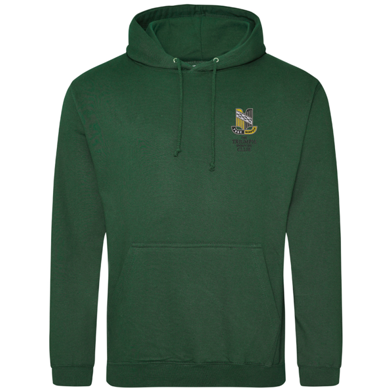 Please consult your AO for your preferred area colour Unisex hooded sweatshirt, polyester/cotton fabric, embroidered with club logo of your choice. Colour text will be changed on dark colour garments to white.