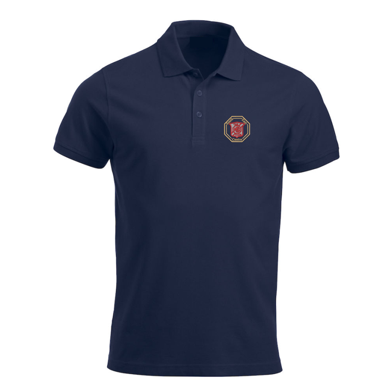 100% Cotton poloshirt, unisex fit embroidered with logo of your choice to the left breast.