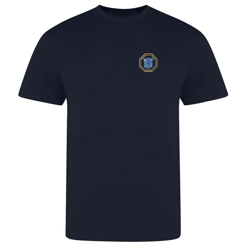 Cotton Crew neck T Shirt embroidered with logo of your choice to the left breast.