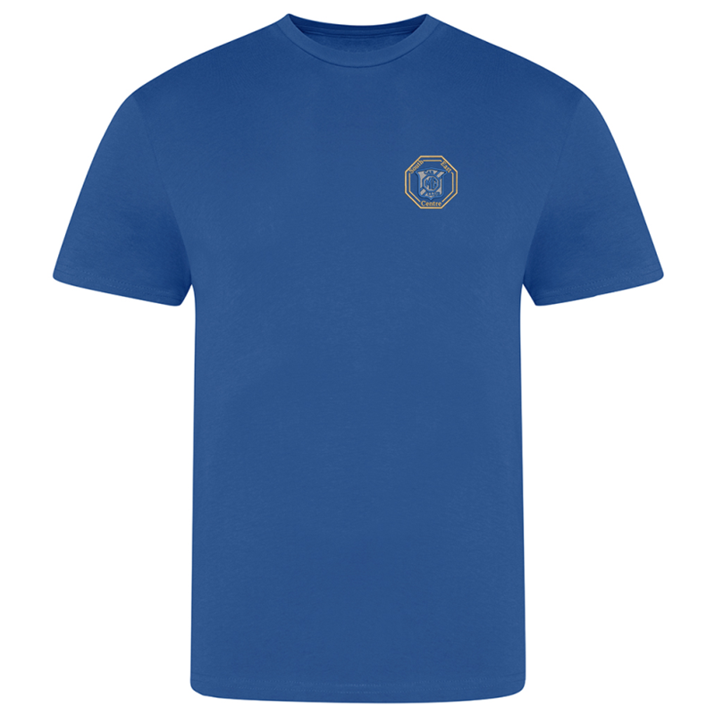 Cotton Crew neck T Shirt embroidered with logo of your choice to the left breast.