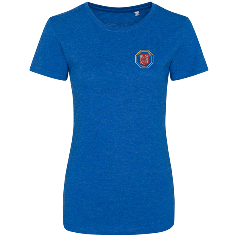 Cotton Crew neck T Shirt, ladies fit,  embroidered with logo of your choice to the left breast.