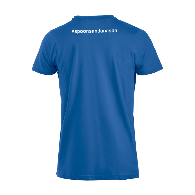 Premium cotton crew neck t shirt printed Spoons & Asda design to front. Available in Youths, Mens/Unisex and Ladies sizes.