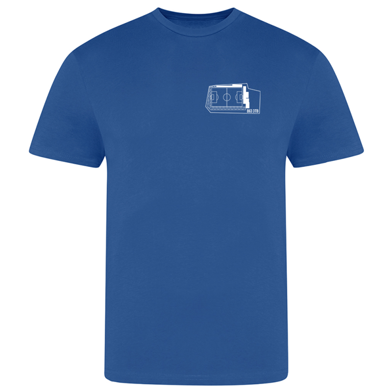 Premium cotton crew neck t shirt printed Stadium design. Available in Youths, Mens/Unisex and Ladies sizes.