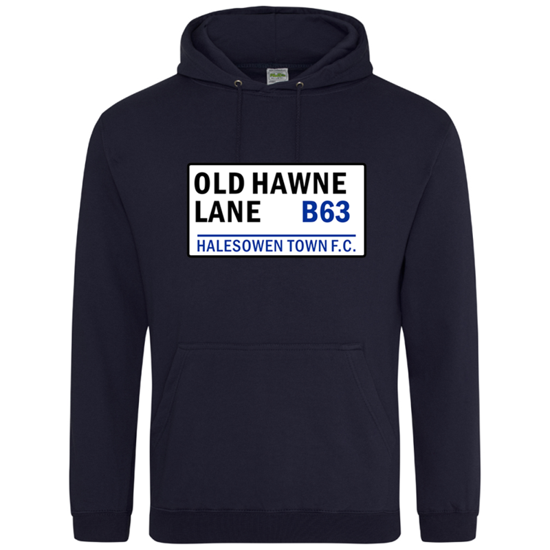 Classic hooded sweatshirt with Old Hawne lane logo printed to the front. Available from Kids XSY up to 6XL