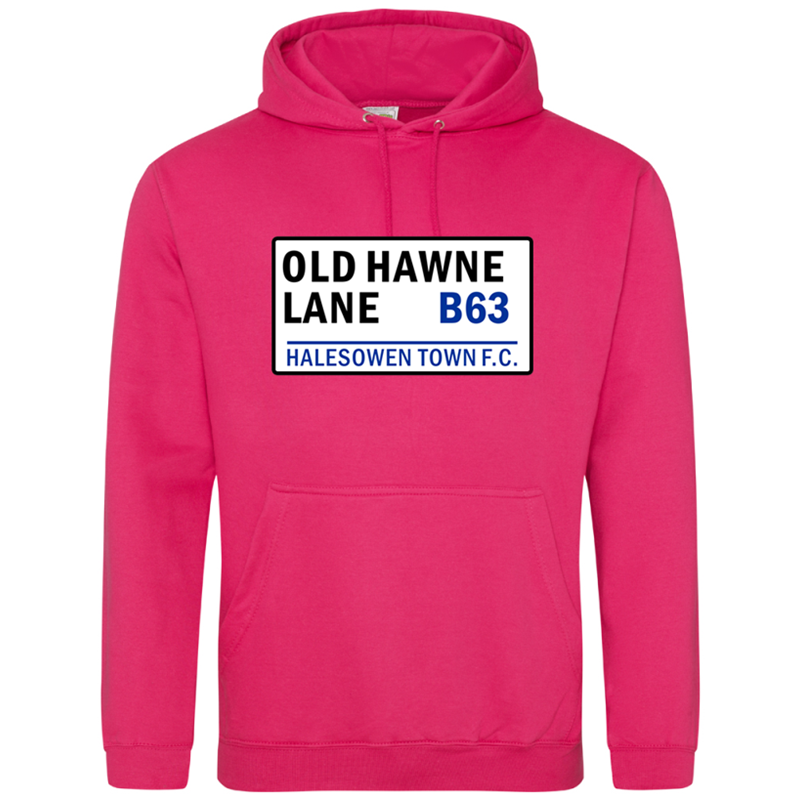 Classic hooded sweatshirt with Old Hawne lane logo printed to the front. Available from Kids XSY up to 6XL