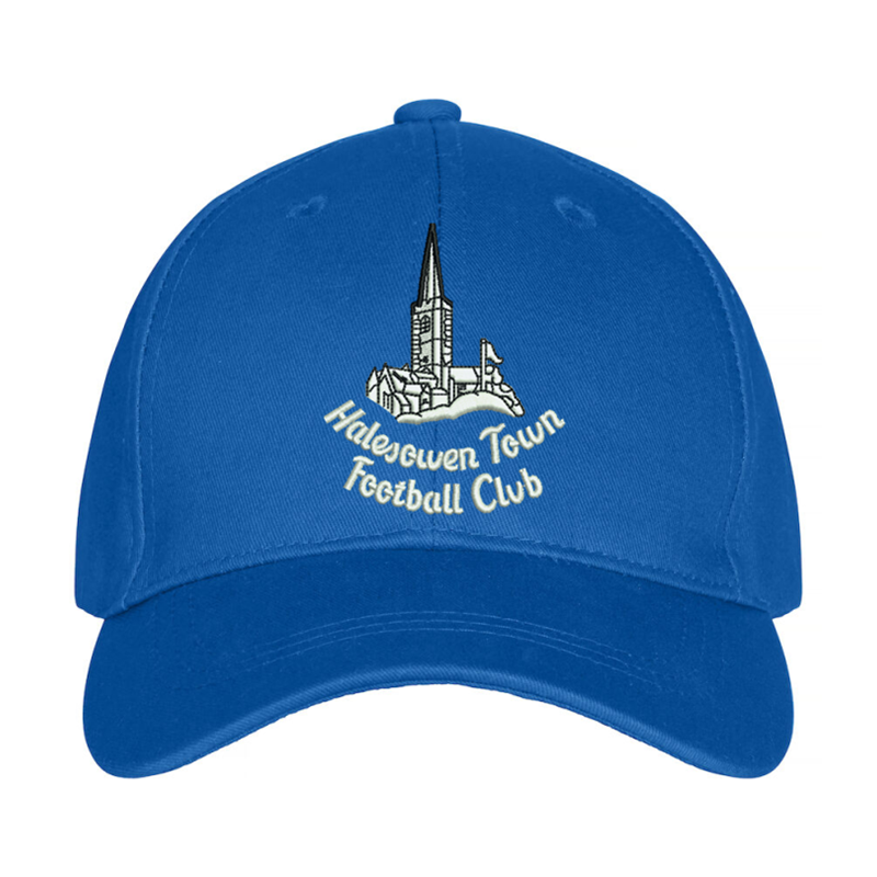 Premium cap embroidered with church logo to front.