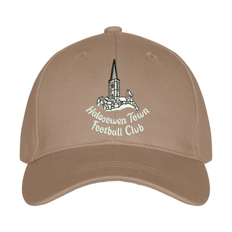 Premium cap embroidered with church logo to front.