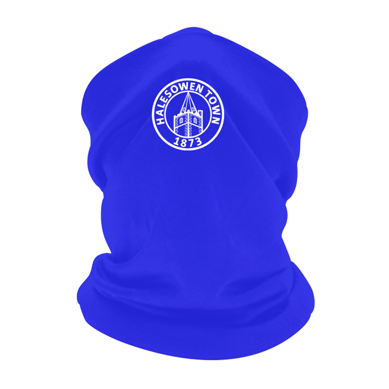 Polyester fabric neck warmer with Yeltz logo, perfect for those cold matches. One size