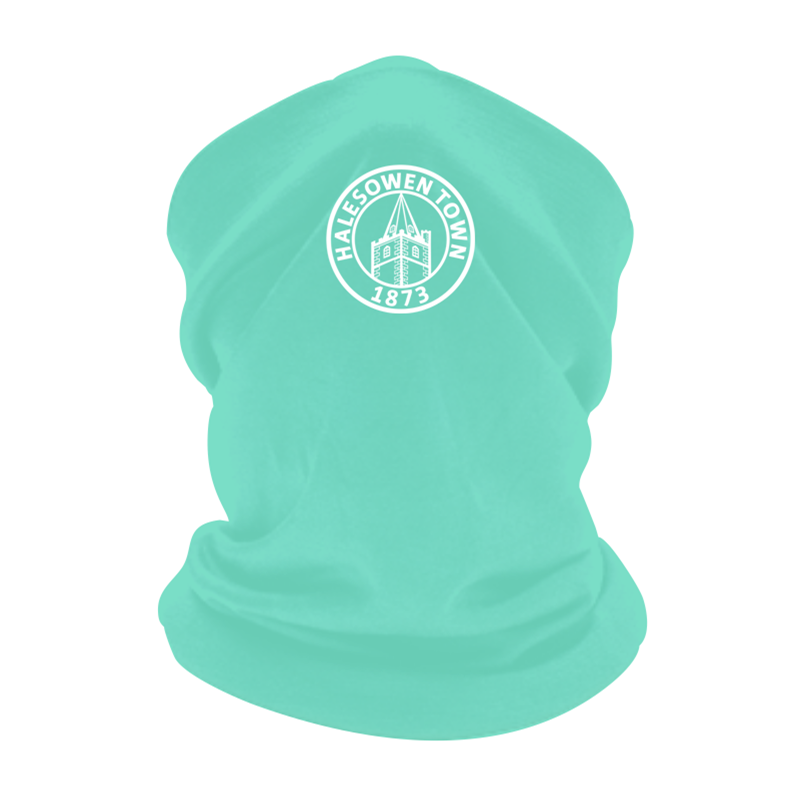 Polyester fabric neck warmer with Yeltz logo, perfect for those cold matches. One size