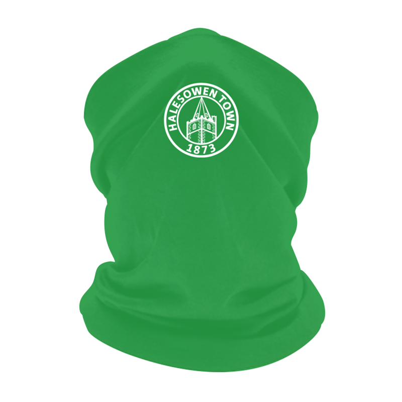 Polyester fabric neck warmer with Yeltz logo, perfect for those cold matches. One size