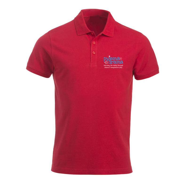 Unisex Polo printed Pyjama Drama logo front and back