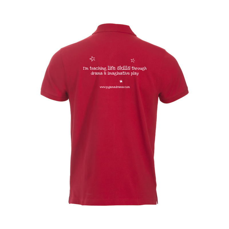 Unisex Polo printed Pyjama Drama logo front and back