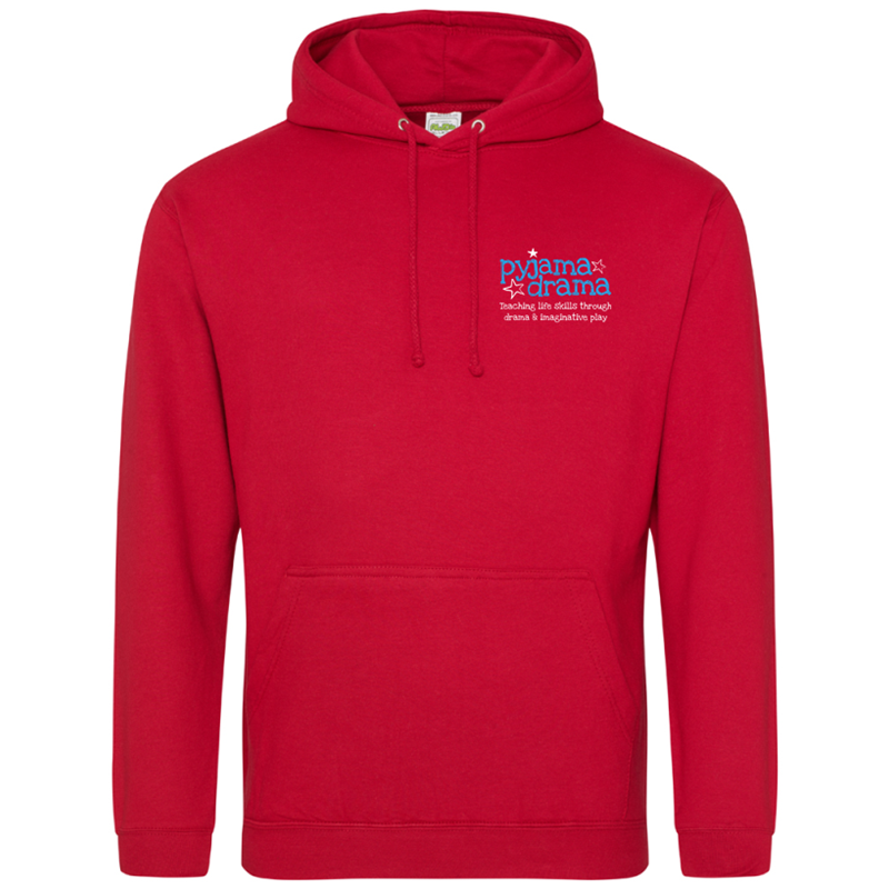 Hooded Sweat printed Pyjama Drama logo front and back