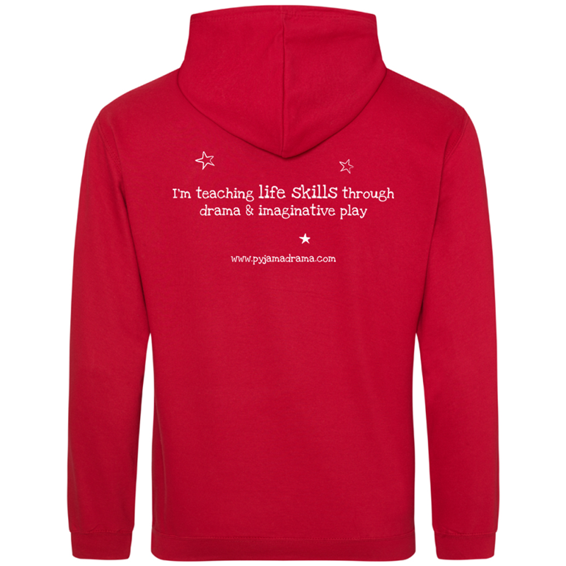 Hooded Sweat printed Pyjama Drama logo front and back