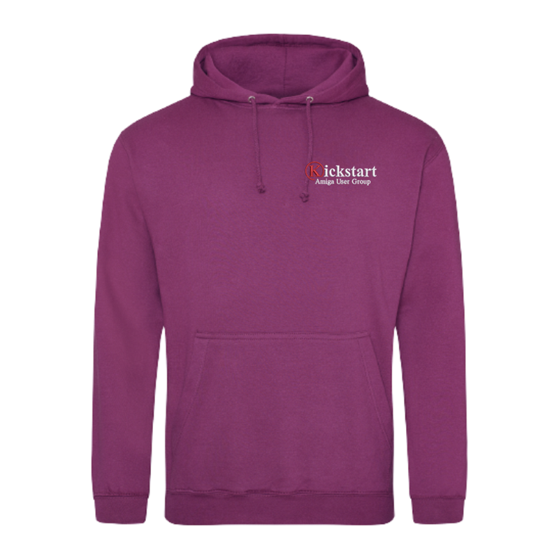 Unisex hooded sweatshirt with embroidered logo to left breast.