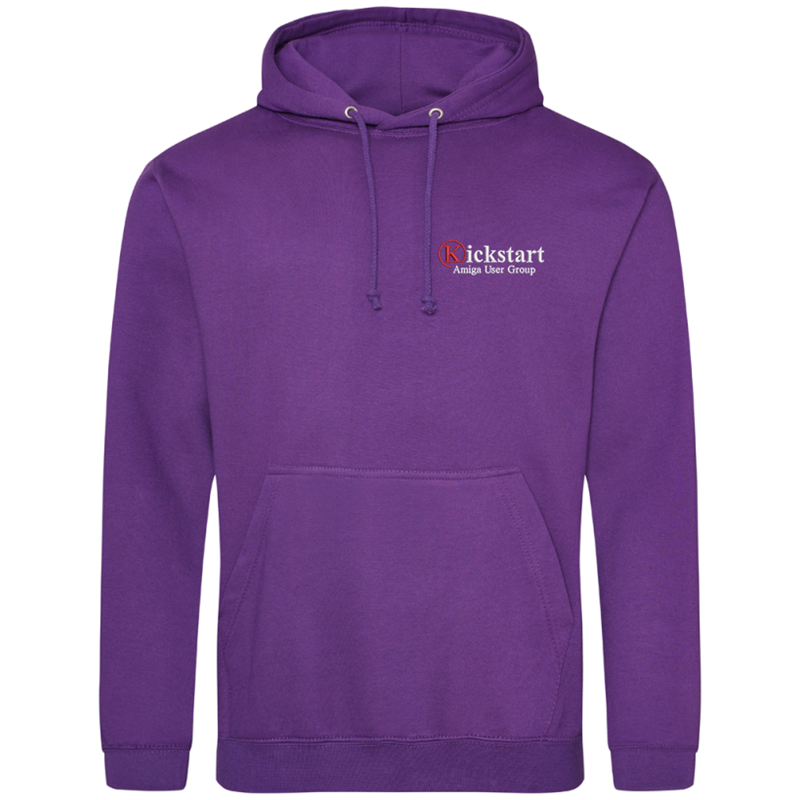 Unisex hooded sweatshirt with embroidered logo to left breast.