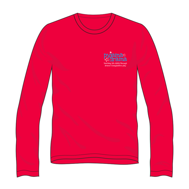 Crew neck t shirt, long sleeve, unisex fit, printed front and back.