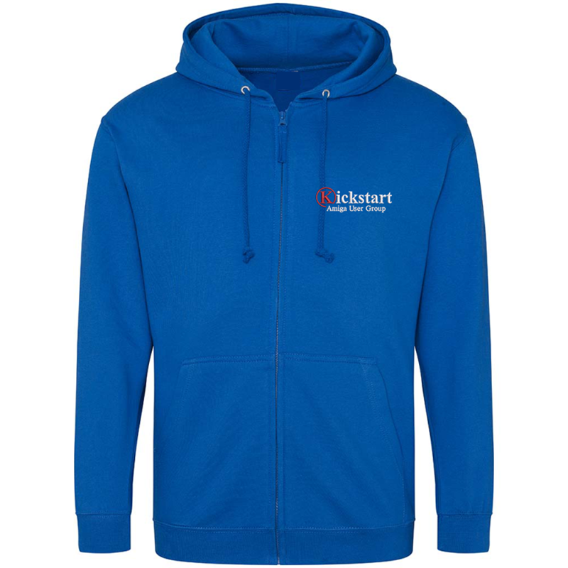 Zip Through Hooded Sweatshirt, classic style, with logo embroidered to front left breast.