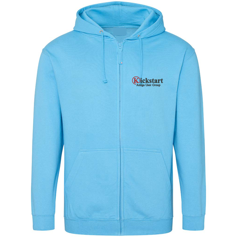 Zip Through Hooded Sweatshirt, classic style, with logo embroidered to front left breast.
