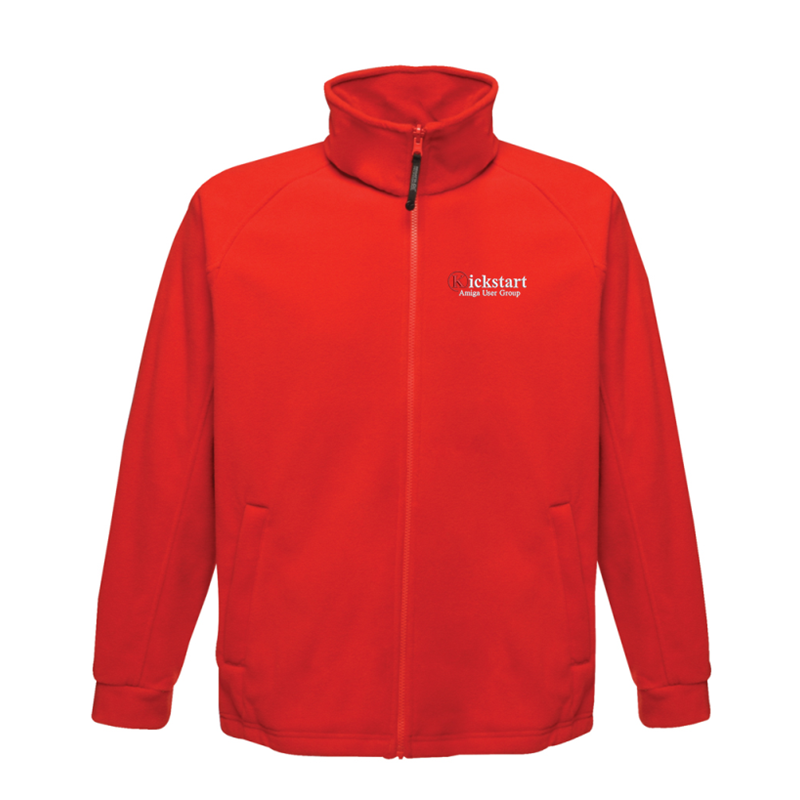 Full zip fleece jacket embroidered with logo left breast.