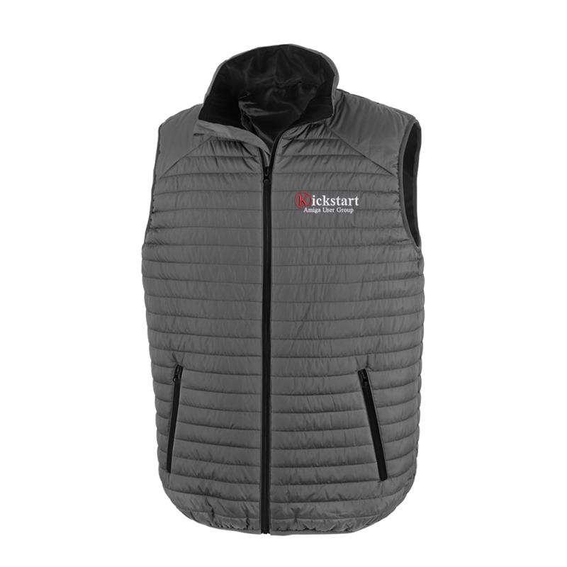 Full zip soft padded gilet with embroidered logo.